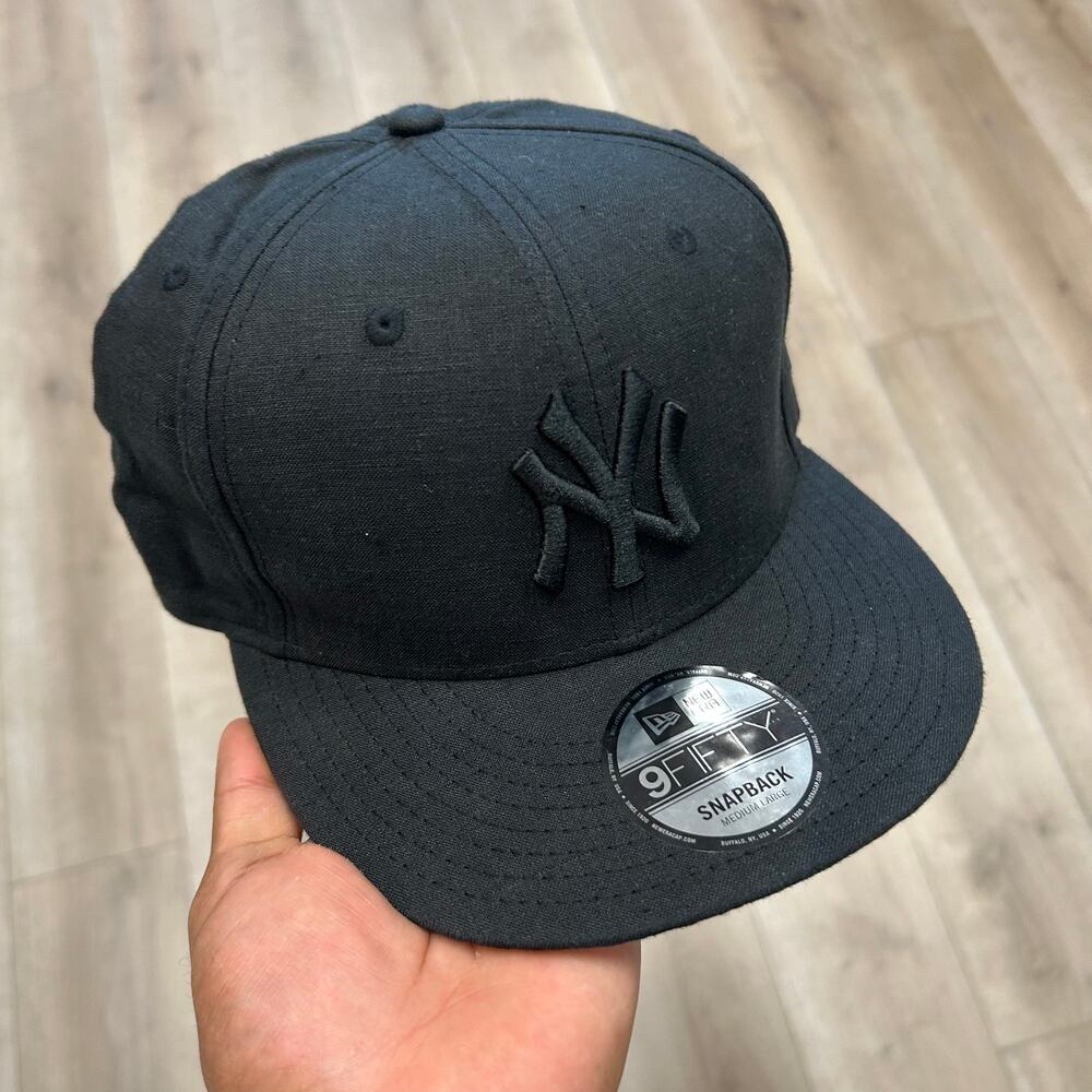New York Yankees Linen Snapback Hat Cap New Era B25